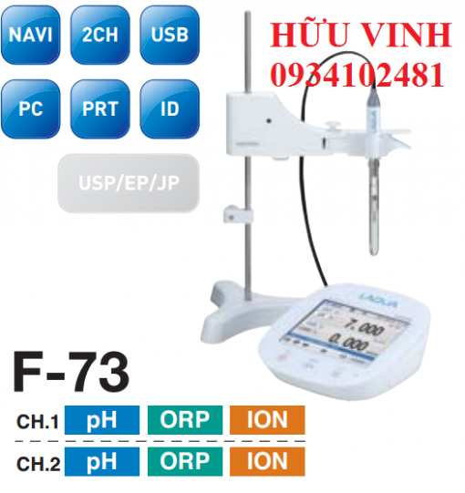 MÁY ĐO PH ORP ION ĐỂ BÀN 2 KÊNH F-73